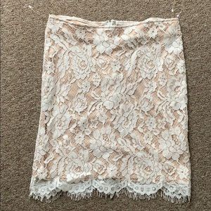 Champagne/lace skirt